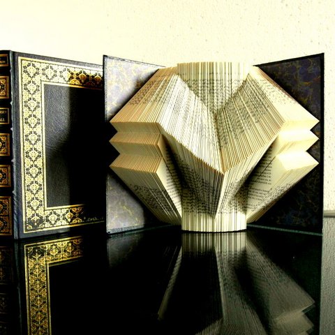 Banoo Batliboi, altered book art, vintage leather bound book