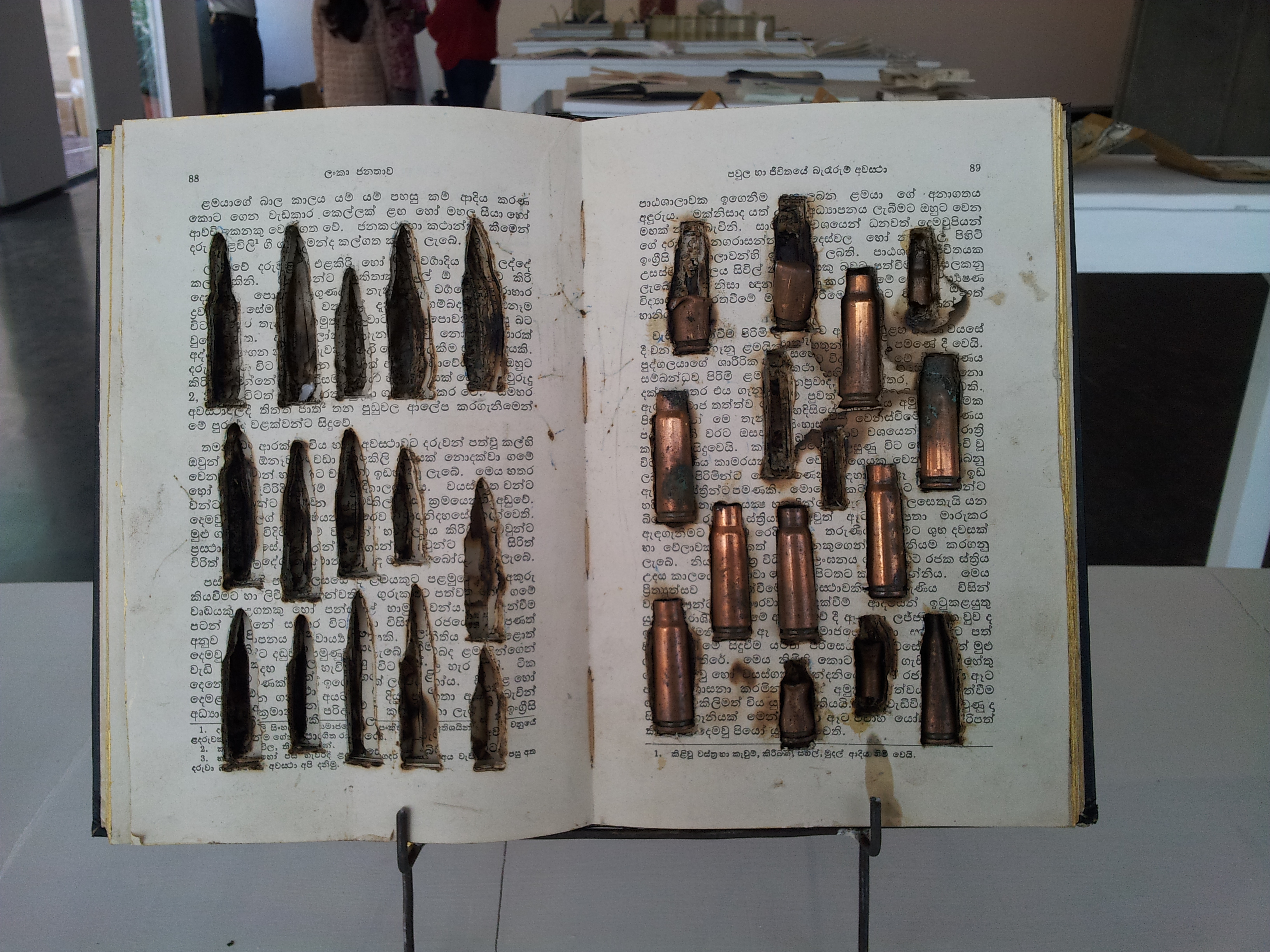 Kingsley Gunatillake, Book Art, Bullet book, Sri Lanka