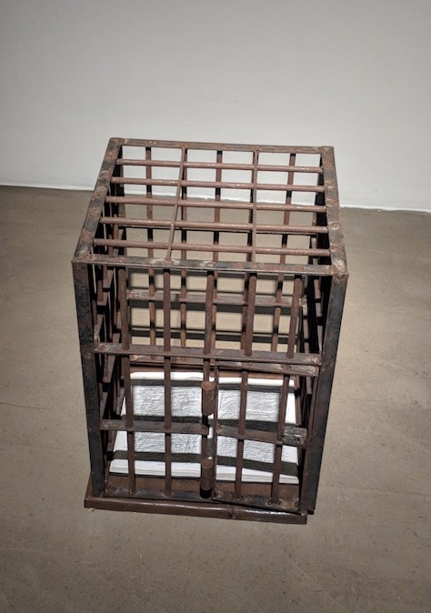 Kingsley Gunatillake, book art, Used books &amp;cage