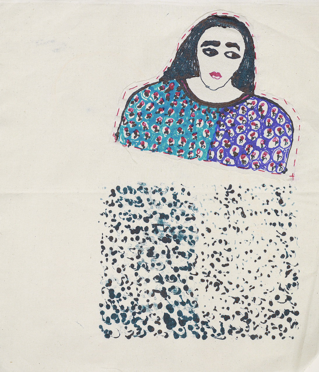 Arshi Irshad Ahmadzai, artwork on muslin cloth