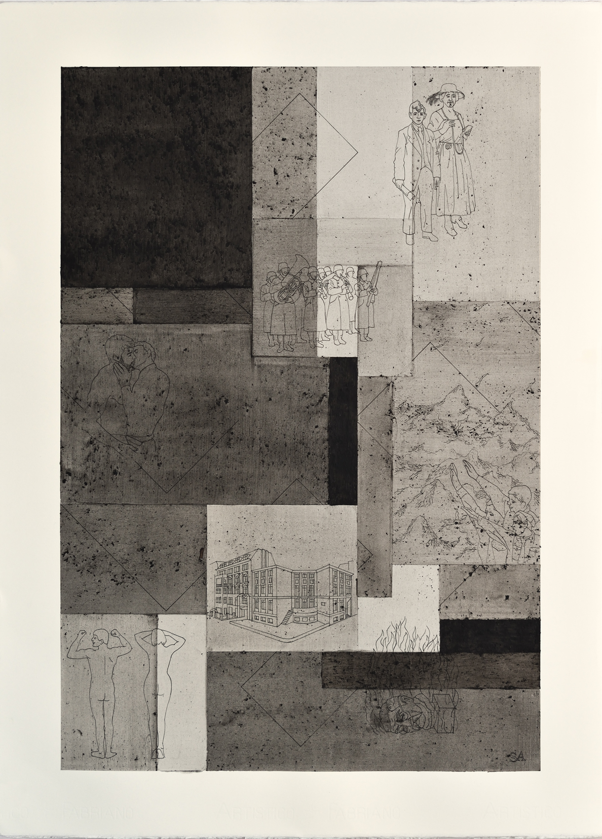 Mansha Chhatwal, Book ash, Acrylic medium on Archival paper