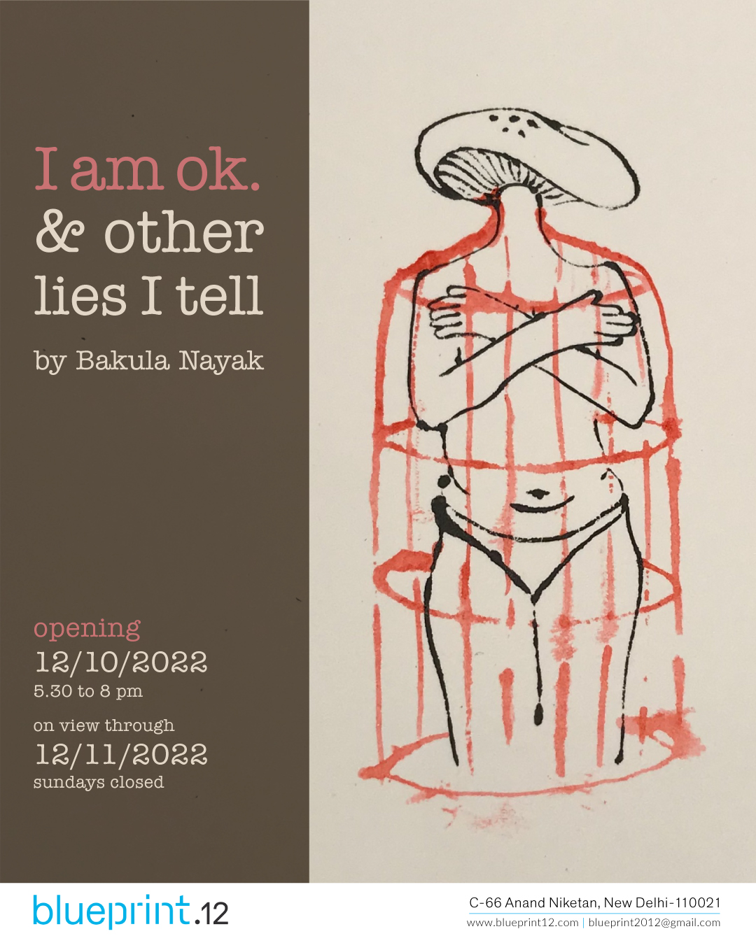 Bakula Nayak, health condition, art, collage, ink on paper